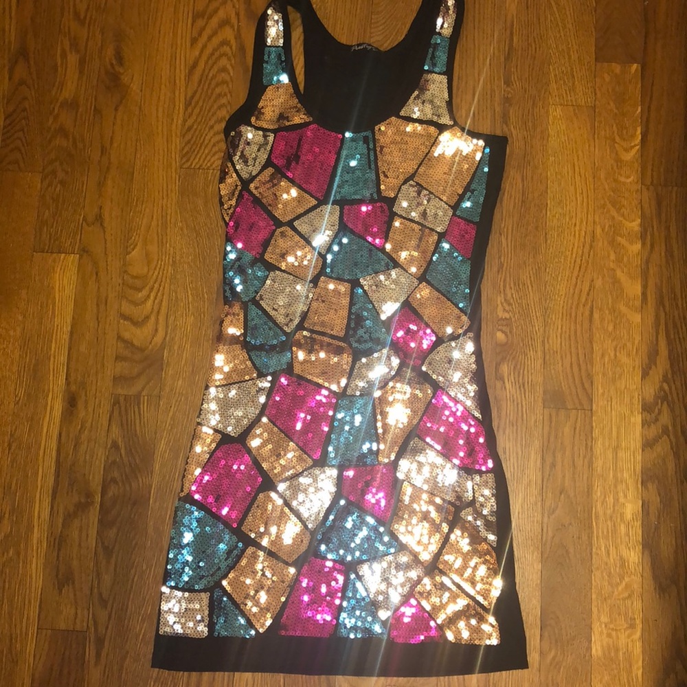 Multi- Colored mini Bodycon dress